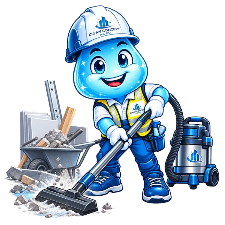 Clean Concept Nord Maskottchen – Bauendreinigung