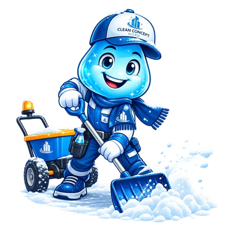 Clean Concept Nord Maskottchen – Hausmeisterservice & Winterdienst